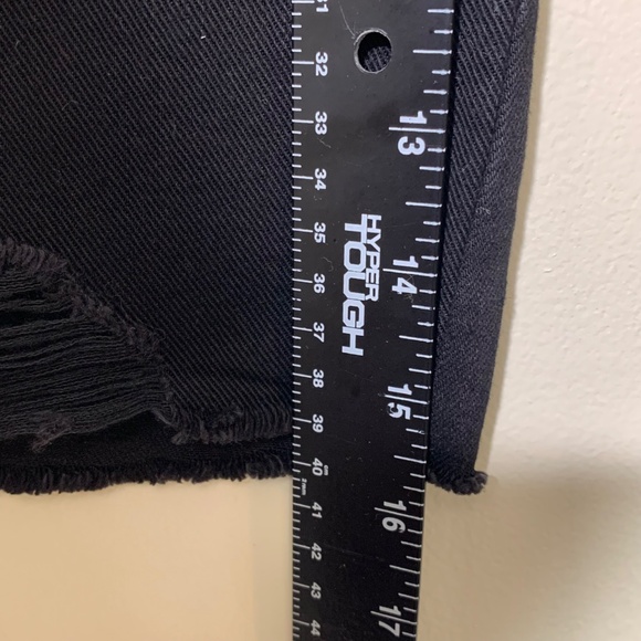 REWASH Mini Skirt Size 5/27 Black Distressed Denim Raw Hem “Vintage Reunion” NWT - Picture 7 of 11